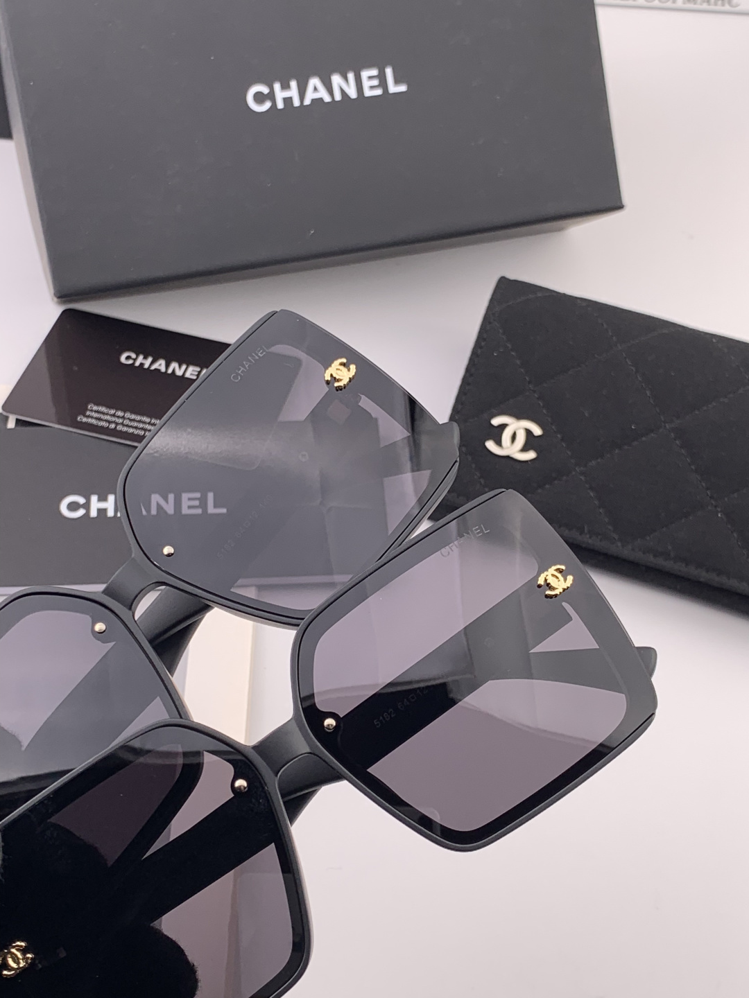 【CHANEL】香奈儿 新款潮流爆款 时尚方框太阳镜 佩戴舒适 网红潮款墨镜 女士高清加厚偏光太阳镜🕶️