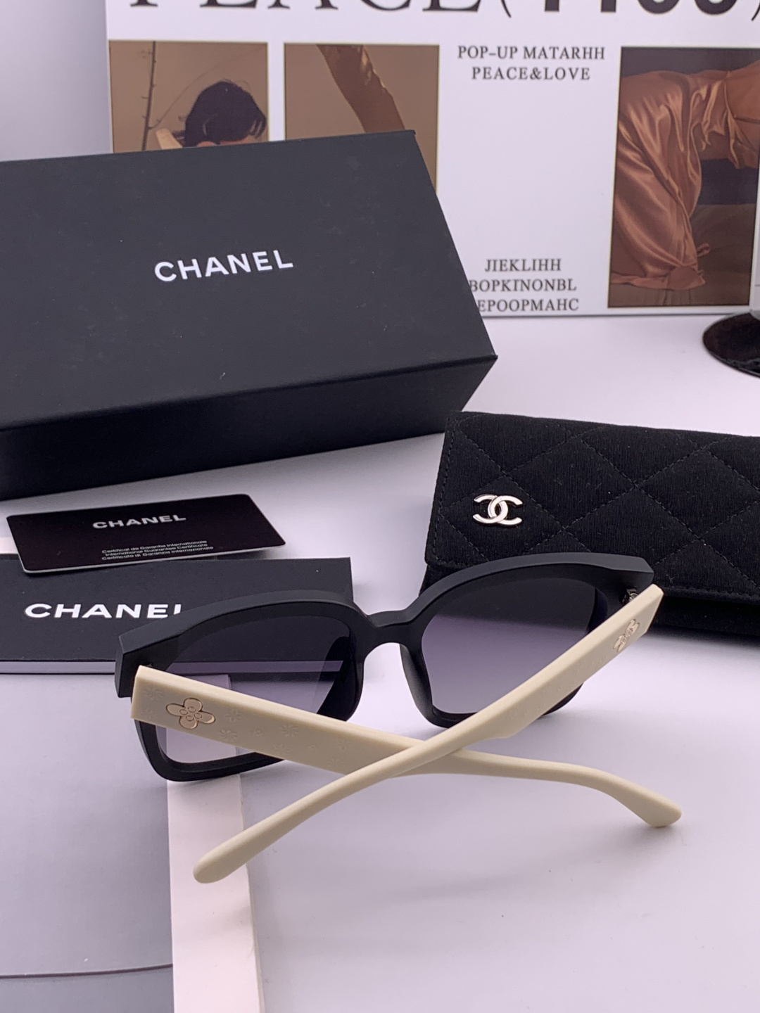 【CHANEL】香奈儿 新款潮流爆款 时尚方框太阳镜 佩戴舒适 网红潮款墨镜 女士高清加厚偏光太阳镜🕶️