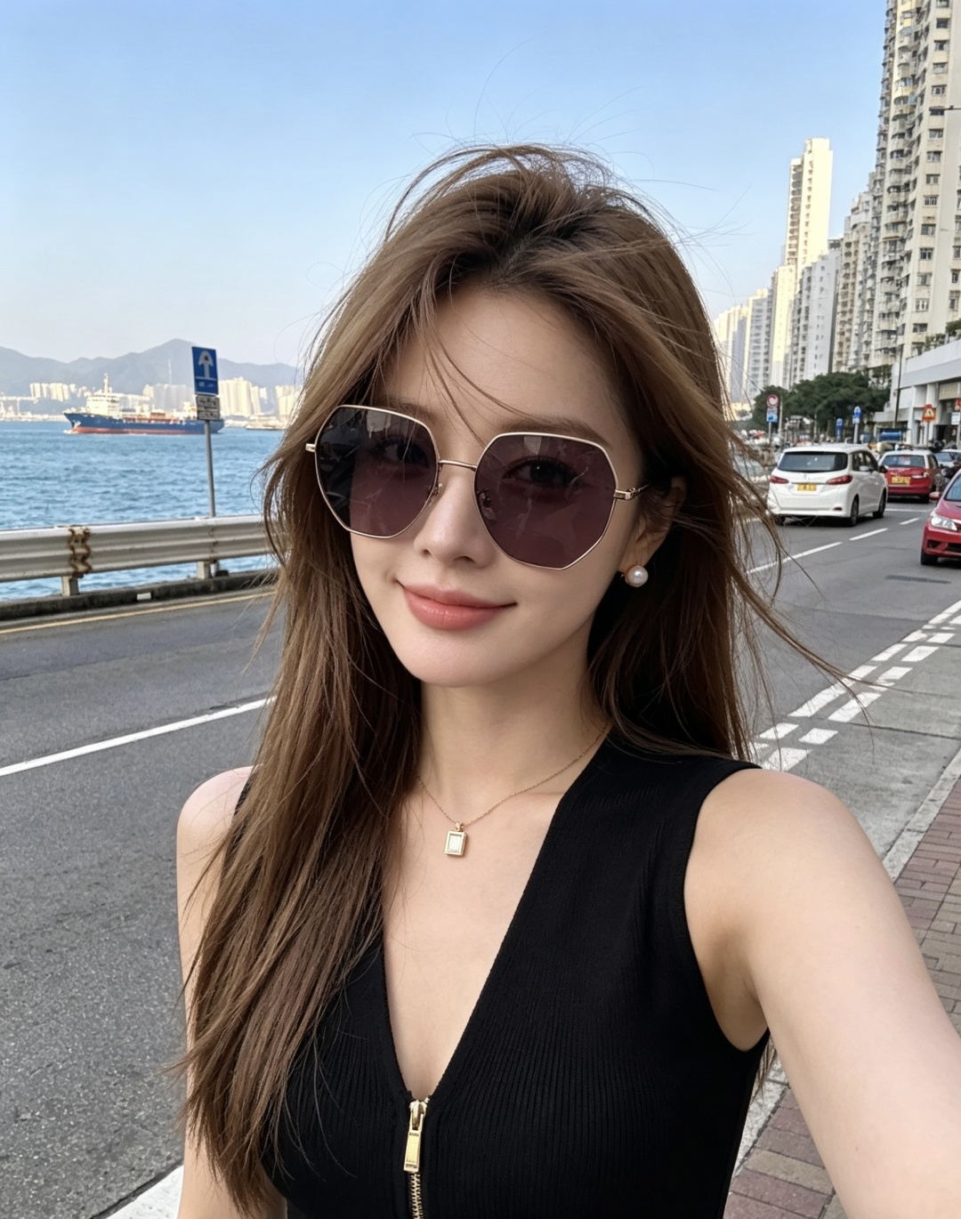 🔺 【GUCCI-偏光太阳镜】开春新款 潮流爆款 时尚圆框偏光太阳镜 高品质 佩戴舒适 网红潮款墨镜 女