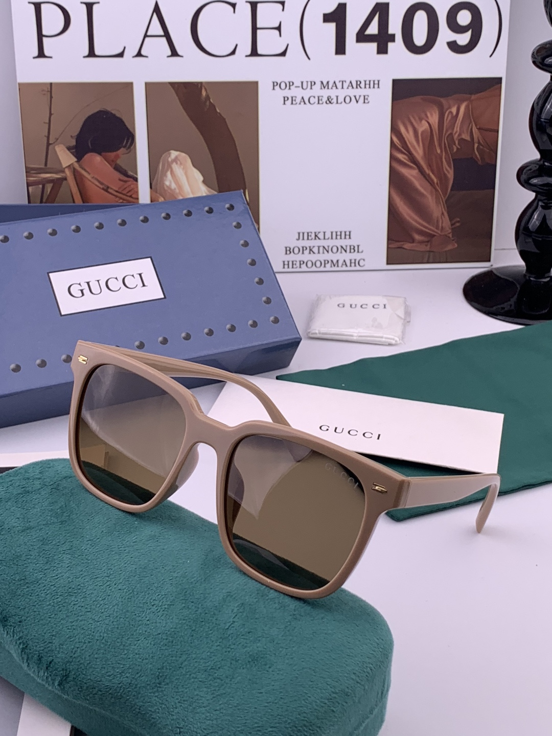 🔺 【GUCCI-偏光太阳镜】开春新款 潮流爆款 时尚偏光太阳镜 高品质 佩戴舒适 网红潮款墨镜 女士高