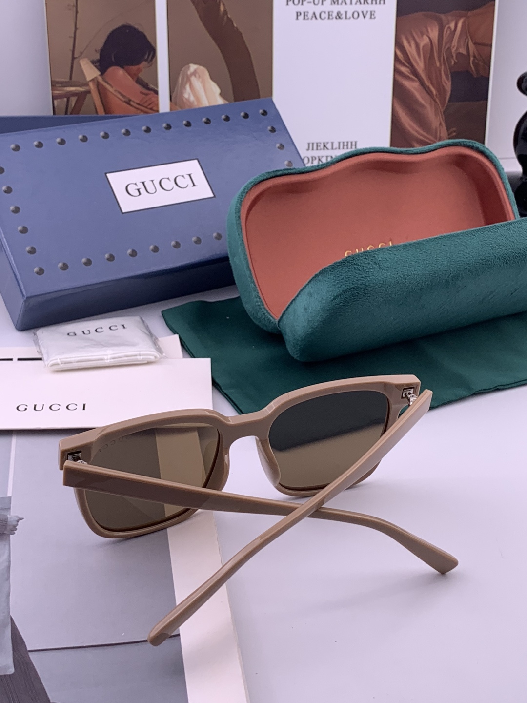 🔺 【GUCCI-偏光太阳镜】开春新款 潮流爆款 时尚偏光太阳镜 高品质 佩戴舒适 网红潮款墨镜 女士高