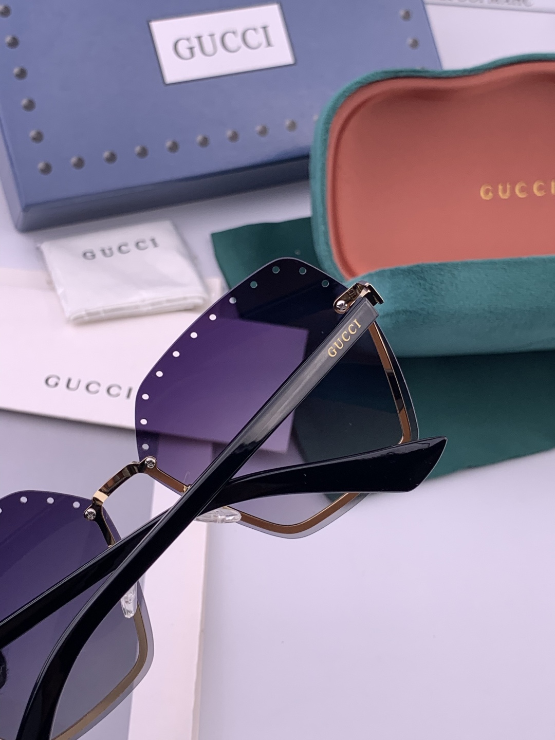 GUCCI🌋☔️时尚无框太阳镜镜片 顶级奢侈品[强] 高品质[胜利][亲亲]🍦🍨 [得意] 气质非凡😄 