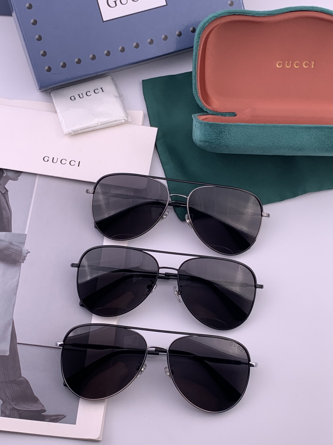 Gucci 。 高品质男女款墨镜 👍 进口宝丽来偏光镜片 。蛤蟆镜 开车钓鱼都可 。百搭显瘦墨镜韩版男士