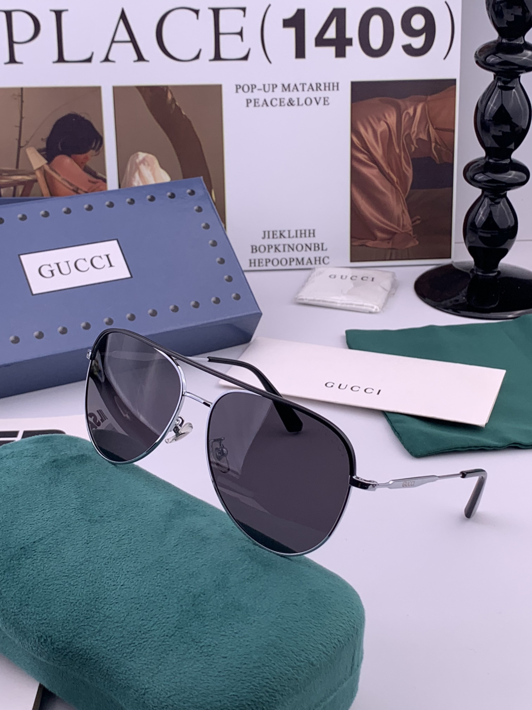 Gucci 。 高品质男女款墨镜 👍 进口宝丽来偏光镜片 。蛤蟆镜 开车钓鱼都可 。百搭显瘦墨镜韩版男士