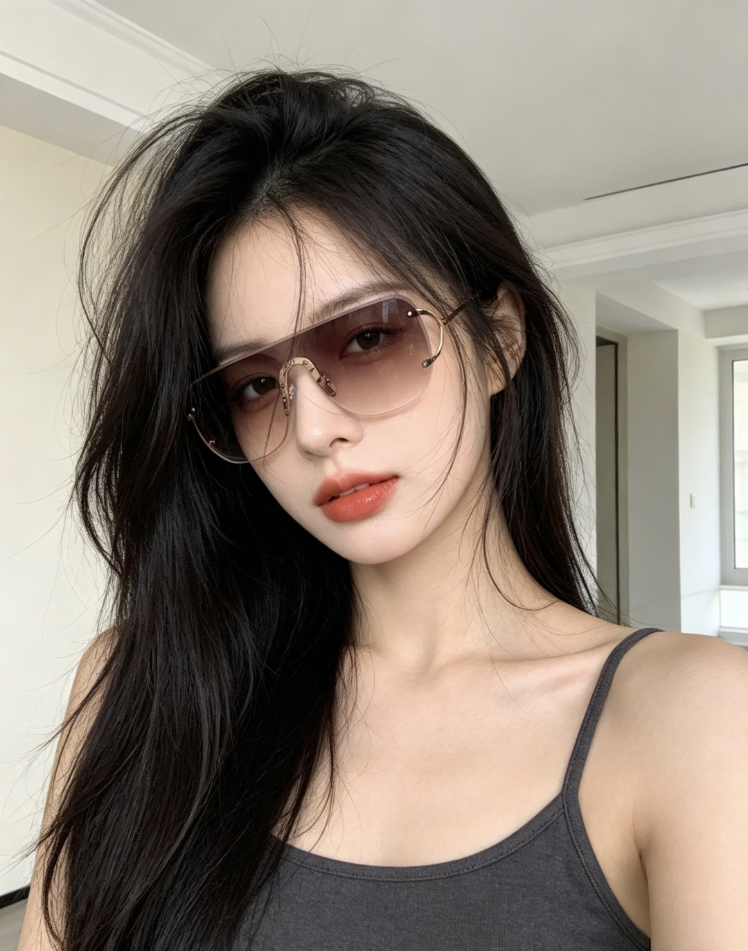 LV。高品质男女款”太阳镜。 开车钓鱼都可。百搭显瘦墨镜韩版男士飞行员大框司机开车防紫外线太阳镜，型号：