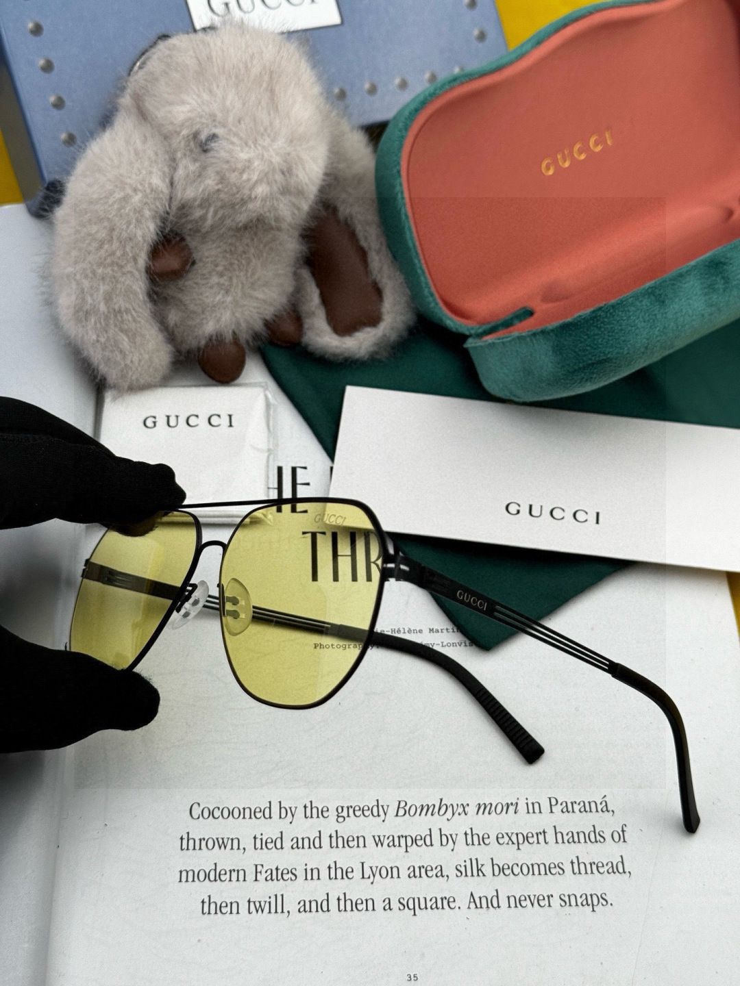 ♦️ GUCCI 新款男女情侣款太阳镜多边形墨镜iP电镀永不褪色 超轻超有弹性整幅眼镜无螺丝重要的是压不