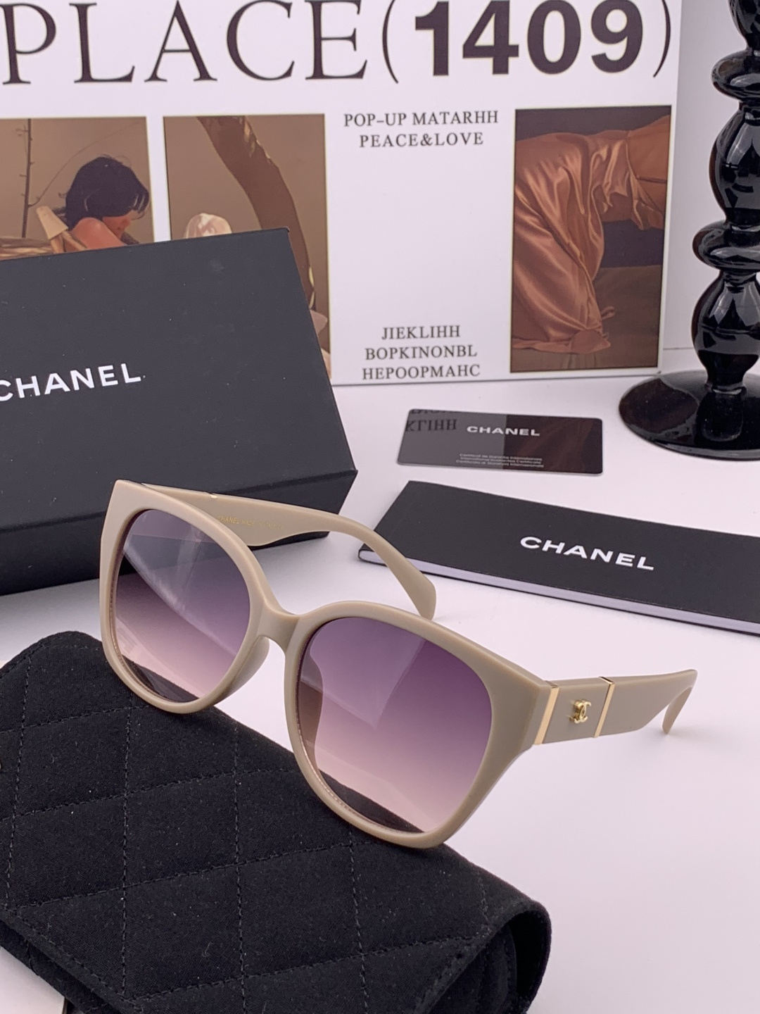 🔺CHANEL🔻官方早春新款，众多明星同款[色]香奈儿‼️‼️新款大框墨镜 ，🌈🌈宝丽来超清太阳镜🔝🔝型