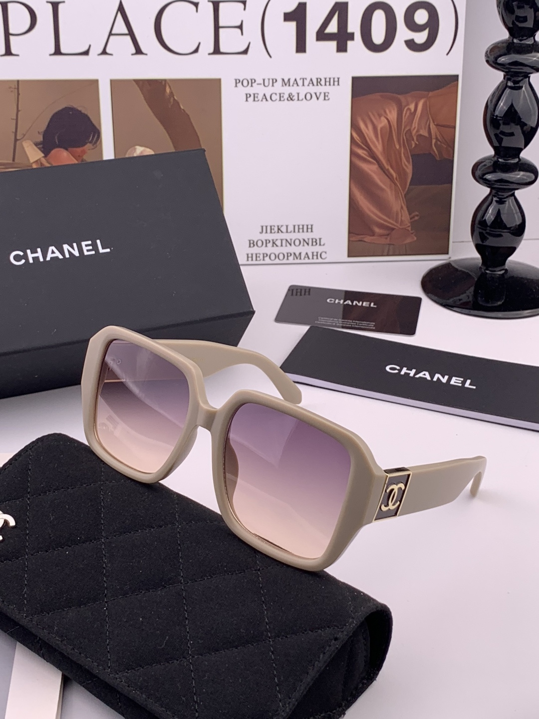 🔺CHANEL🔻官方早春新款，众多明星同款[色]香奈儿‼️‼️新款大框墨镜 ，🌈🌈宝丽来超清太阳镜🔝🔝型