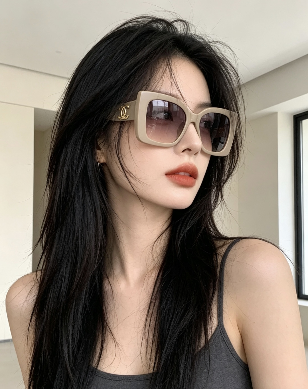 🔺CHANEL🔻官方早春新款，众多明星同款[色]香奈儿‼️‼️新款大框墨镜 ，🌈🌈宝丽来超清太阳镜🔝🔝型