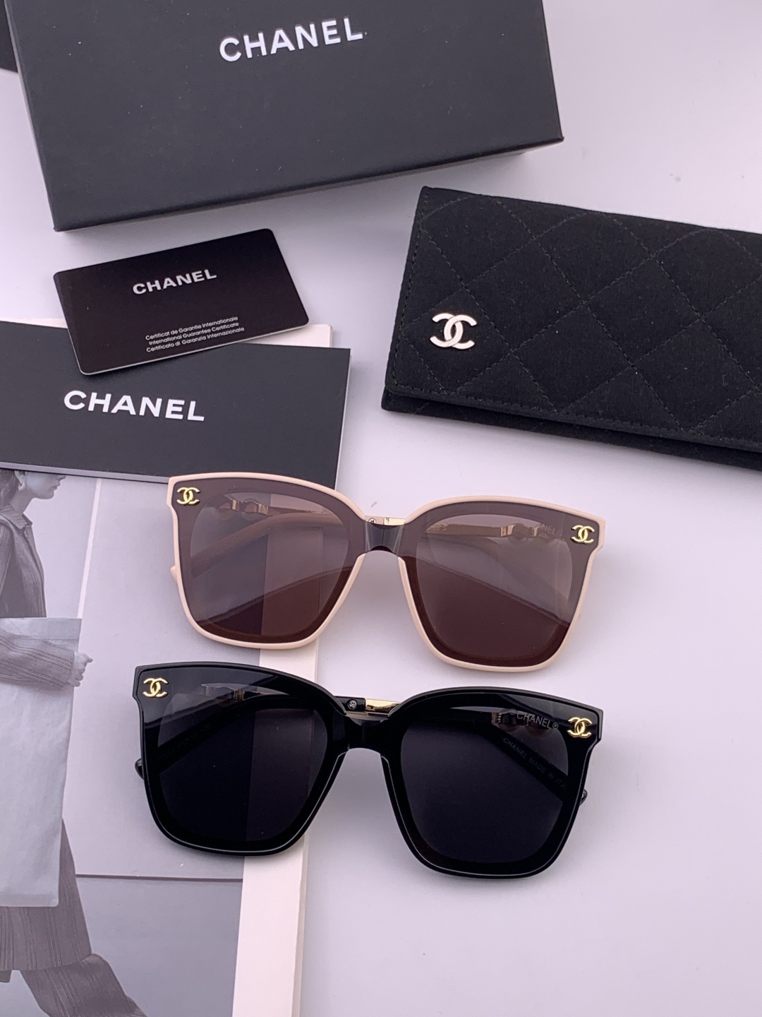 🔺CHANEL🔻官方早春新款，众多明星同款[色]香奈儿‼️‼️新款大框墨镜 ，🌈🌈宝丽来超清太阳镜🔝🔝型