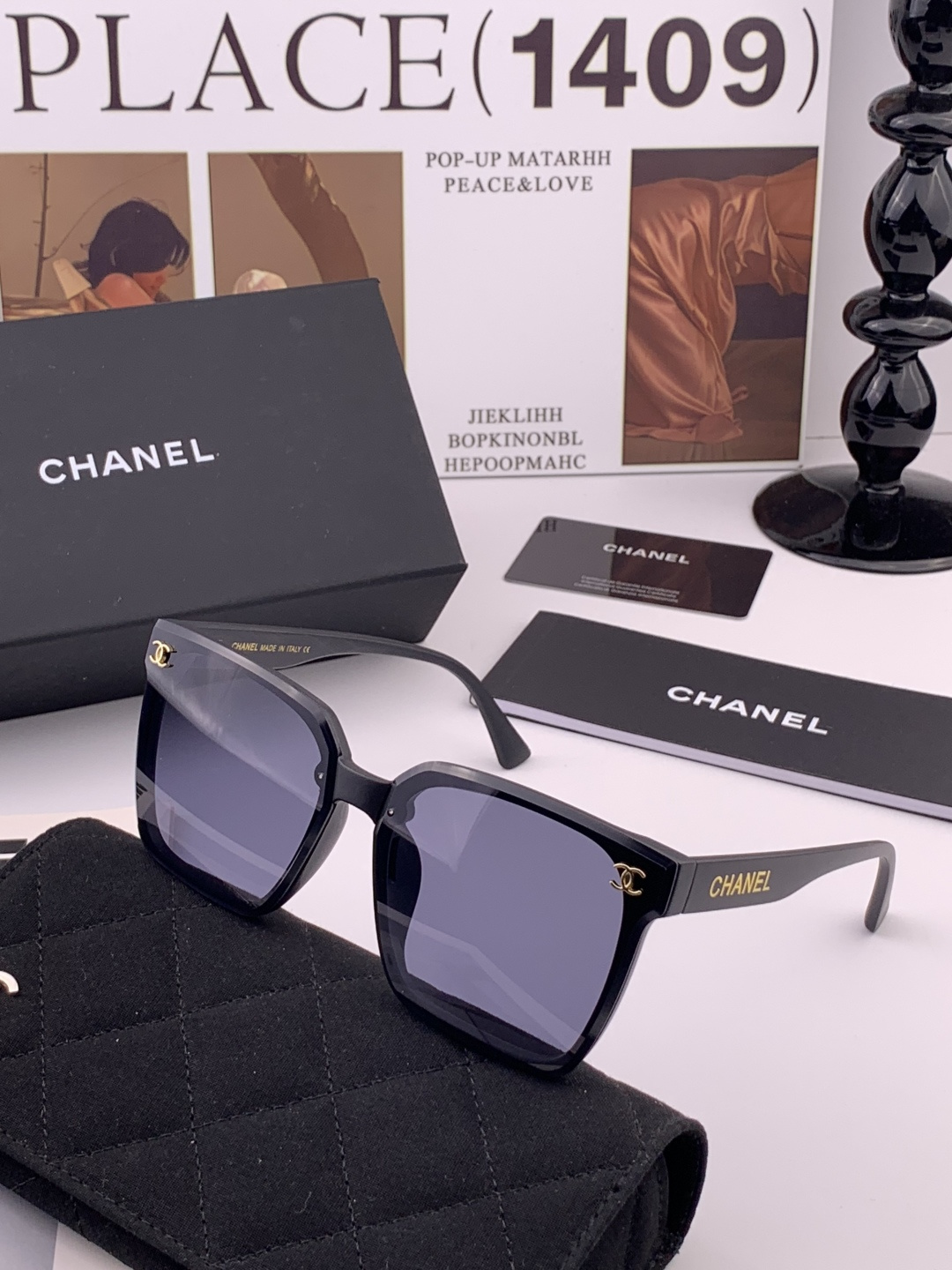 🔺CHANEL🔻官方早春新款，众多明星同款[色]香奈儿‼️‼️新款大框墨镜 ，🌈🌈宝丽来超清太阳镜🔝🔝型