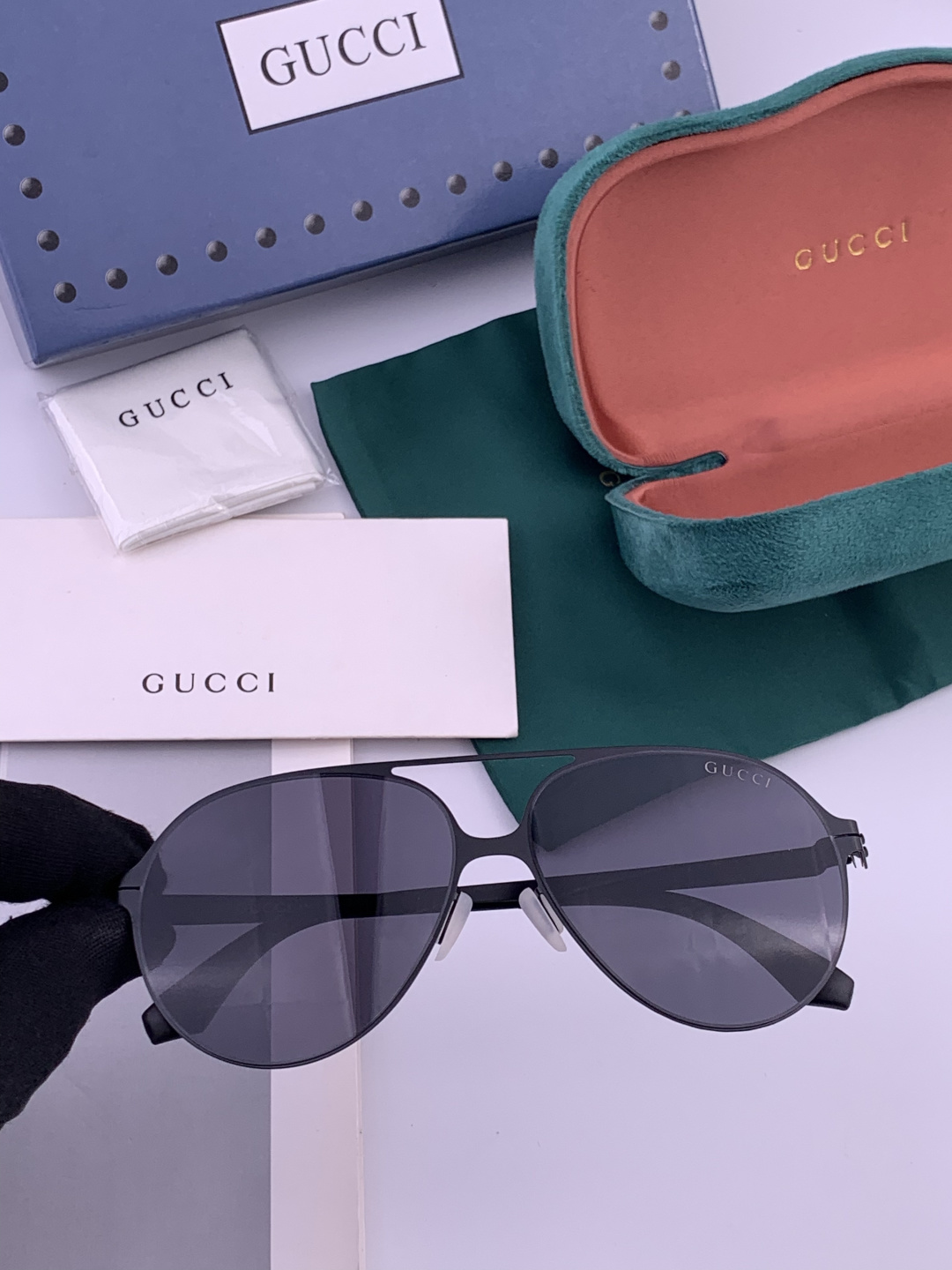 GUCCI 官网原版 新款太阳眼镜 全金属时尚大方框墨镜 高档电镀工艺 品质稳稳滴💪超轻盈 佩戴舒适‼型