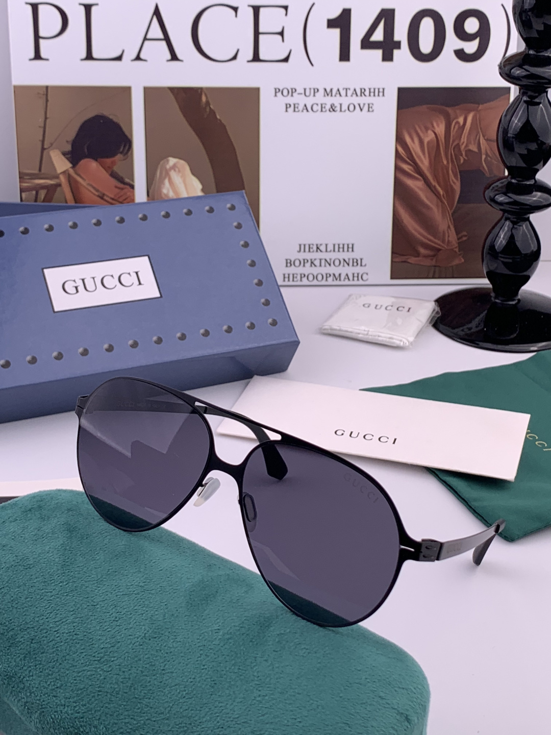 GUCCI 官网原版 新款太阳眼镜 全金属时尚大方框墨镜 高档电镀工艺 品质稳稳滴💪超轻盈 佩戴舒适‼型