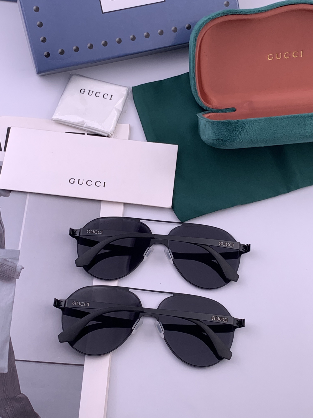 GUCCI 官网原版 新款太阳眼镜 全金属时尚大方框墨镜 高档电镀工艺 品质稳稳滴💪超轻盈 佩戴舒适‼型