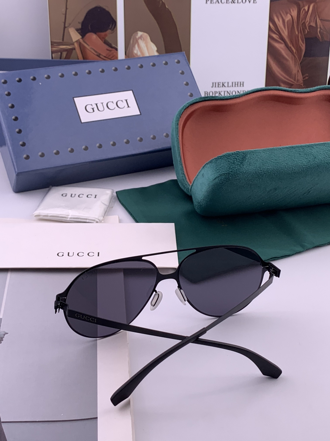 GUCCI 官网原版 新款太阳眼镜 全金属时尚大方框墨镜 高档电镀工艺 品质稳稳滴💪超轻盈 佩戴舒适‼型