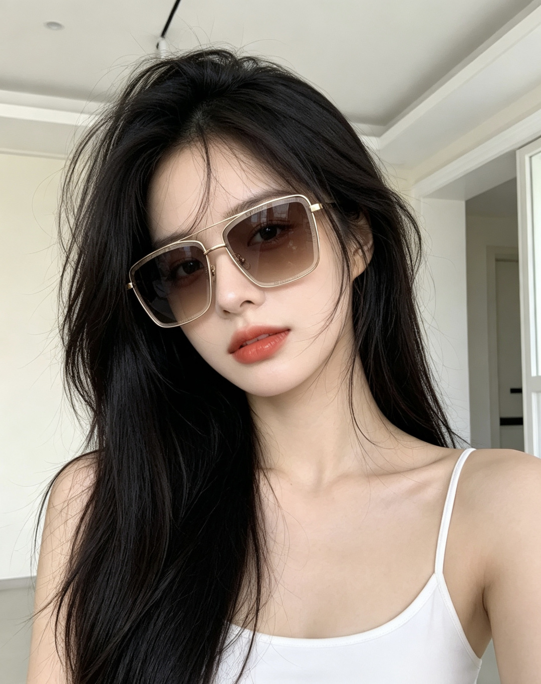 LV。高品质男女款”太阳镜。 开车钓鱼都可。百搭显瘦墨镜韩版男士飞行员大框司机开车防紫外线太阳镜，型号：