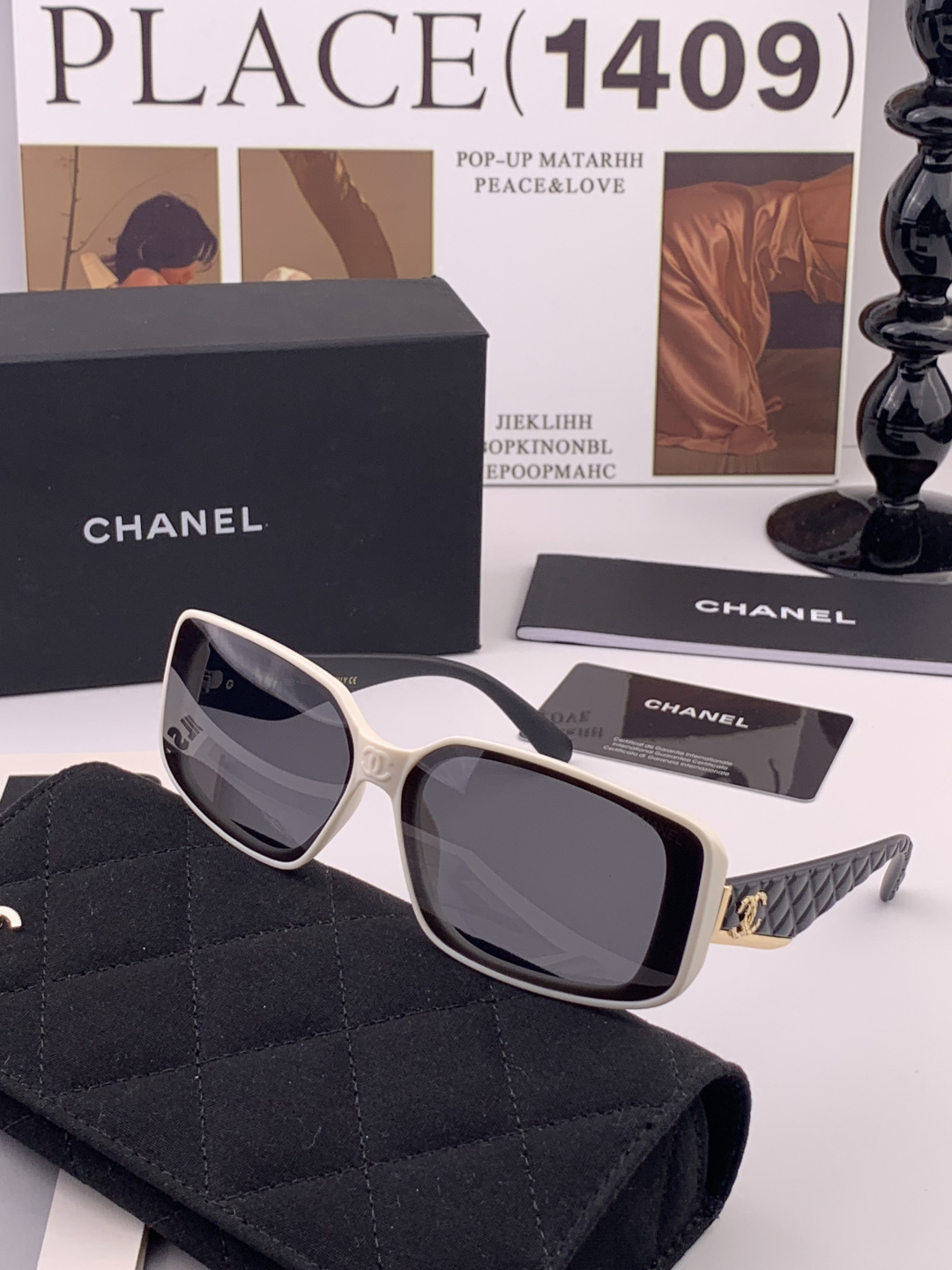 新品CHANEL 香奈儿太阳镜以独特魅力和前卫风格诠释春夏最新眼镜，质感超好佩带舒适 型号：CH3551