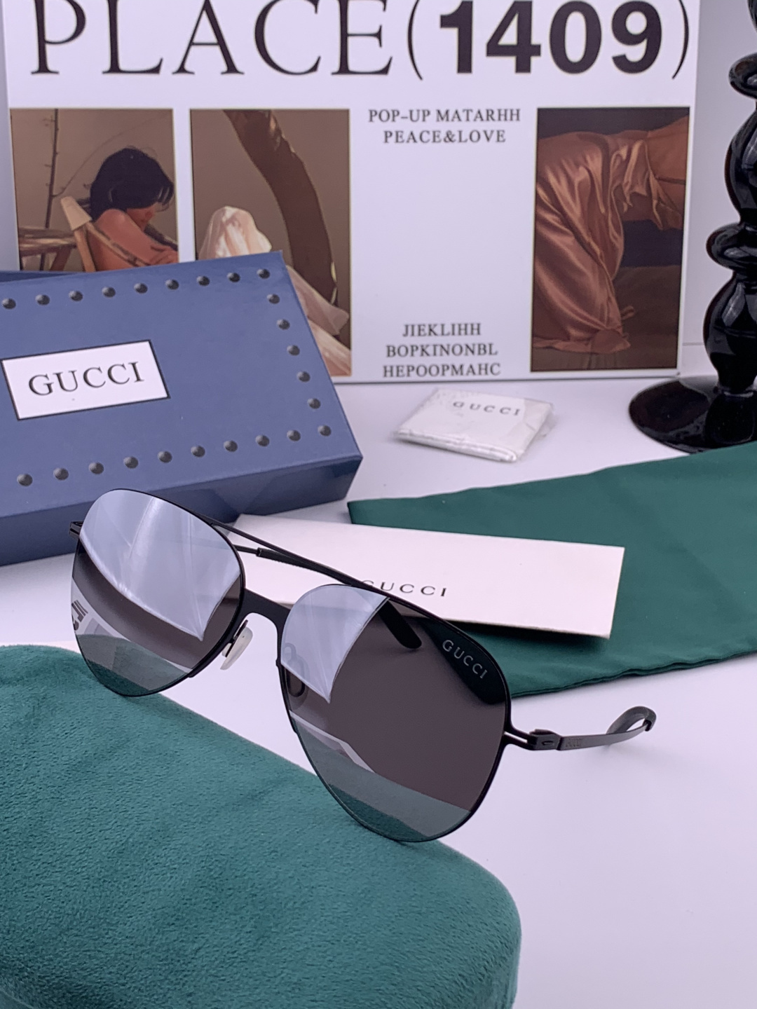 Gucci 春夏新款超轻无螺丝压不坏系列情侣款太阳镜高清尼龙镜片🦅完美品质，适合各种脸型，经典太阳镜亮相