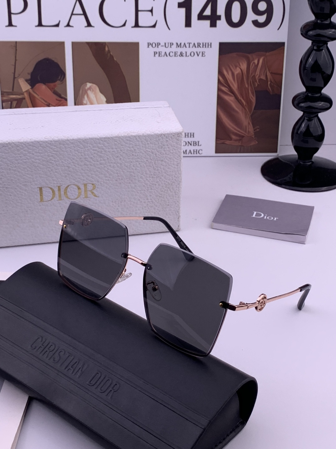 DIOR🌋☔️时尚无框太阳镜镜片 顶级奢侈品[强] 高品质[胜利][亲亲]🍦🍨 [得意] 气质非凡😄 🍫