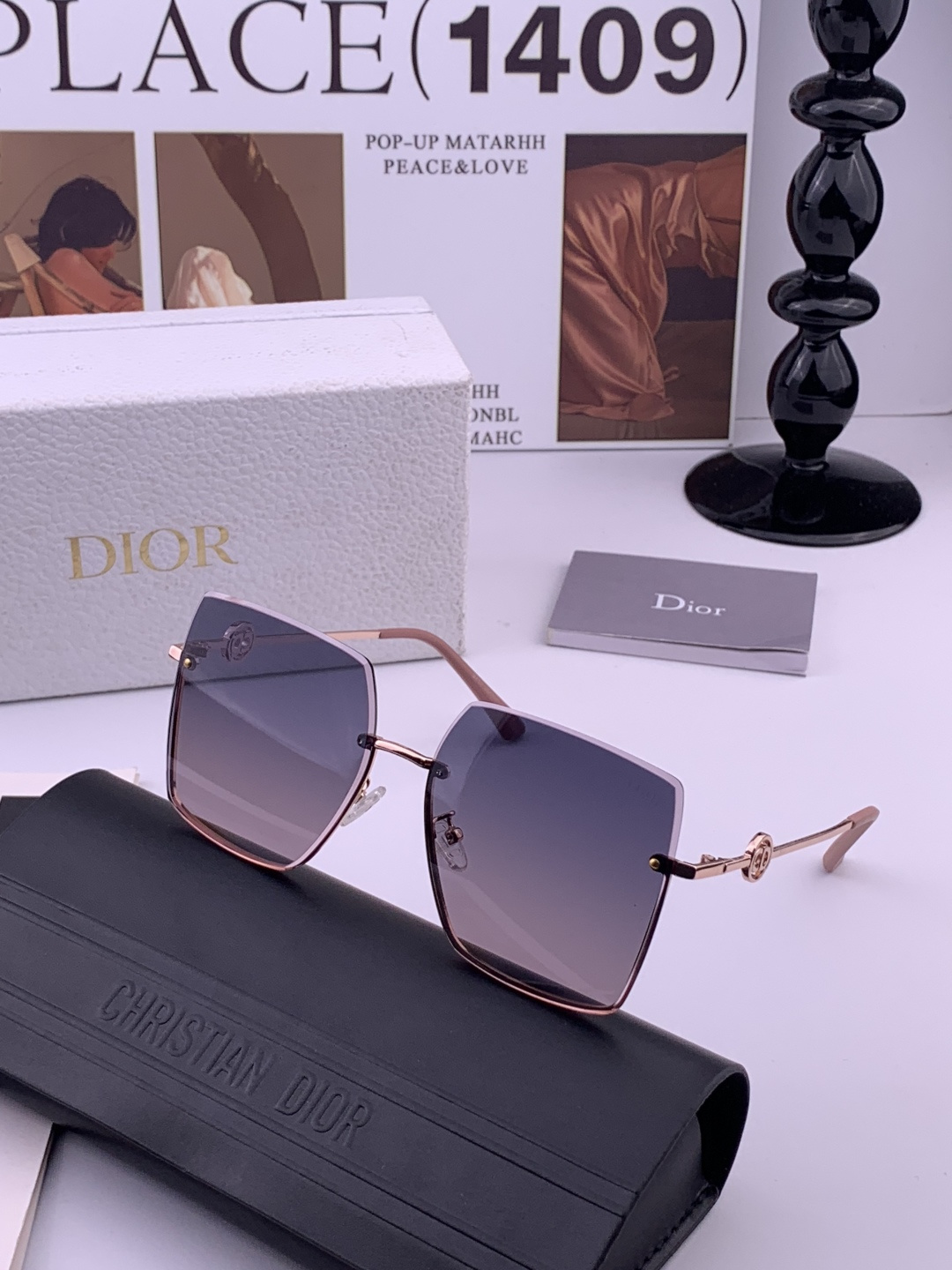 DIOR🌋☔️时尚无框太阳镜镜片 顶级奢侈品[强] 高品质[胜利][亲亲]🍦🍨 [得意] 气质非凡😄 🍫