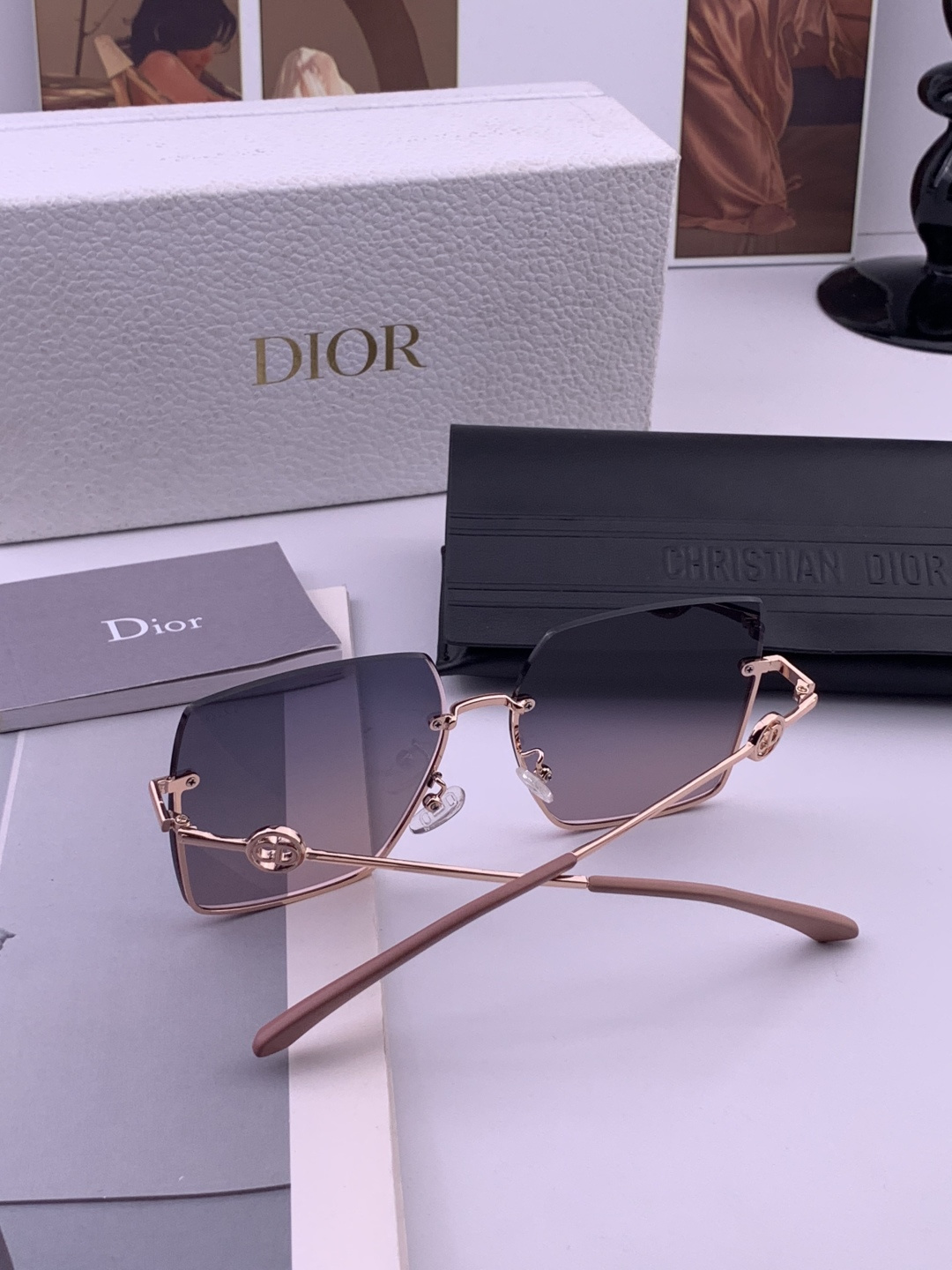 DIOR🌋☔️时尚无框太阳镜镜片 顶级奢侈品[强] 高品质[胜利][亲亲]🍦🍨 [得意] 气质非凡😄 🍫