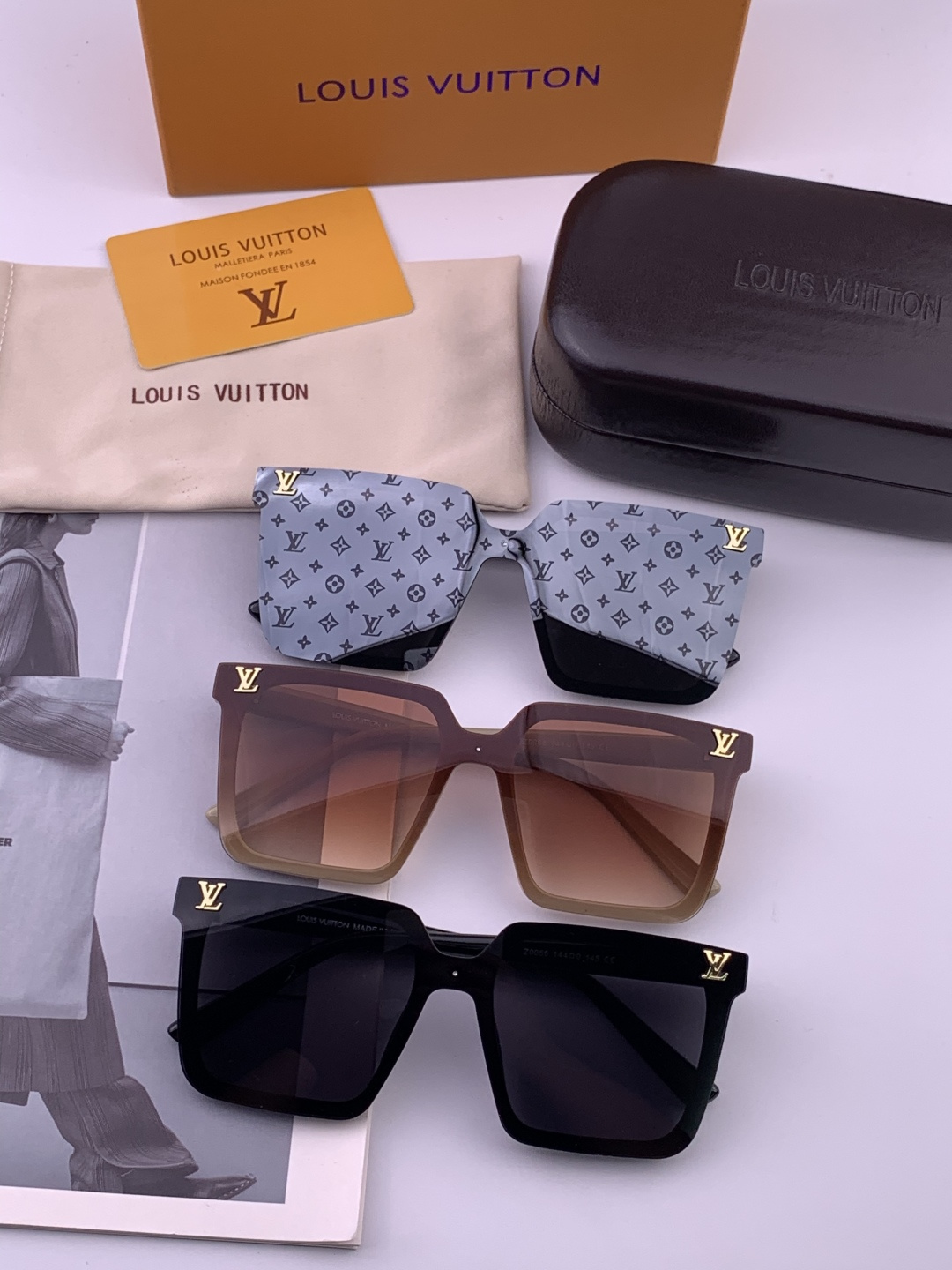 🔺LV🔻早春新款，众多明星同款[色]LV‼️‼️新款大框墨镜 ，🌈🌈宝丽来超清太阳镜🔝🔝型号：L6006