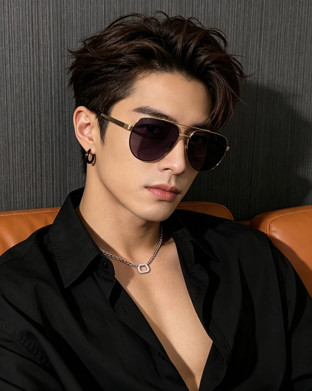 Gucci 男款炫彩飞行员偏光太阳镜 ❤️材质：高清尼龙加厚卡槽高清偏光镜片 🌹无边框镜架💕颜👍型号：G