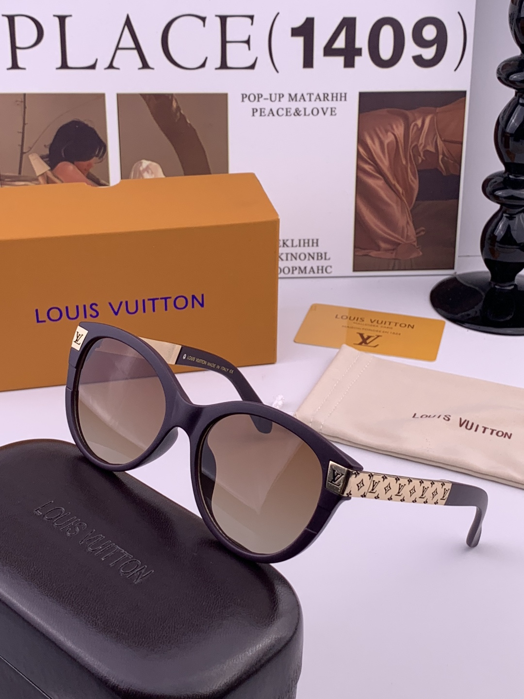 🔺LV🔻早春新款，众多明星同款[色]LV‼️‼️新款大框墨镜 ，🌈🌈宝丽来超清太阳镜🔝🔝型号：L8700