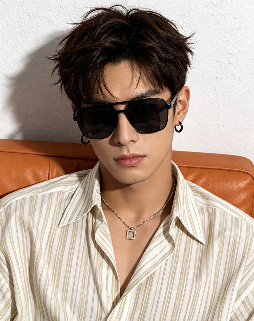 Gucci 男款炫彩飞行员偏光太阳镜 ❤️材质：高清尼龙加厚卡槽高清偏光镜片 🌹无边框镜架💕颜👍型号：G