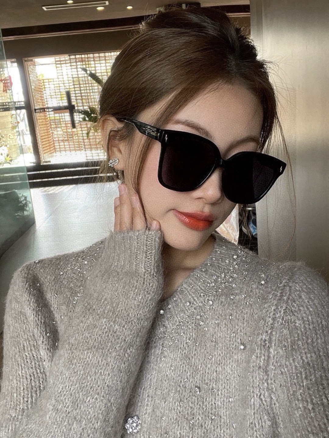 【TR偏光系列】Gucci 经典的大框设计，情侣款不挑脸型，无论搭配大衣还是连衣裙都非常显气质偏光镜片预