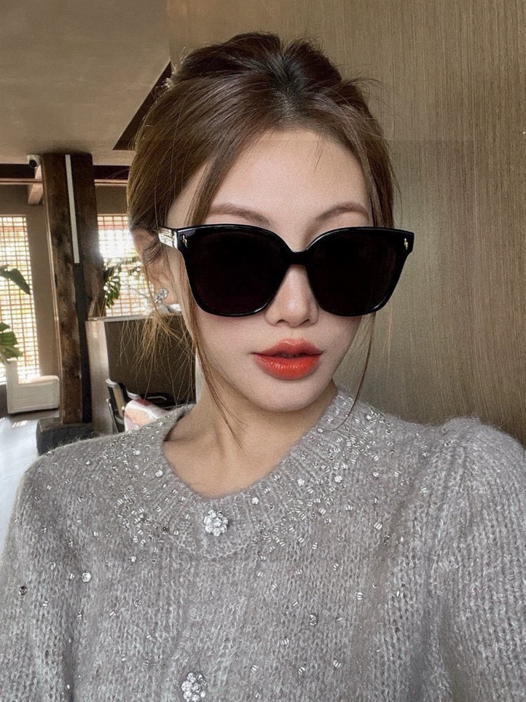 【TR偏光系列】Gucci 经典的大框设计，情侣款不挑脸型，无论搭配大衣还是连衣裙都非常显气质偏光镜片预