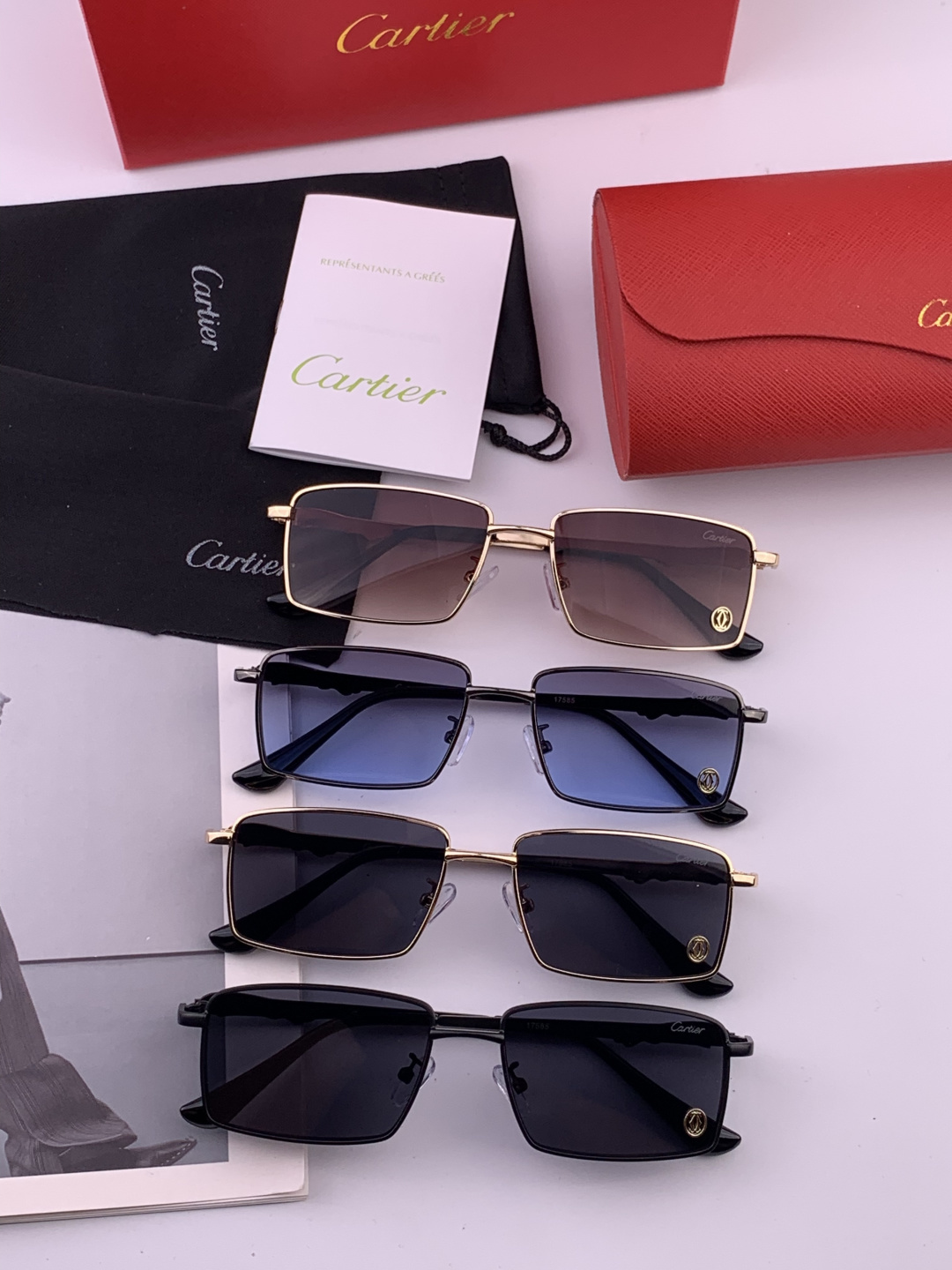 【卡地亚-cartier】 时尚高贵 很美手工🔝🔝高端品质 男女通用太阳眼镜 经典之作 有分量有质感的一