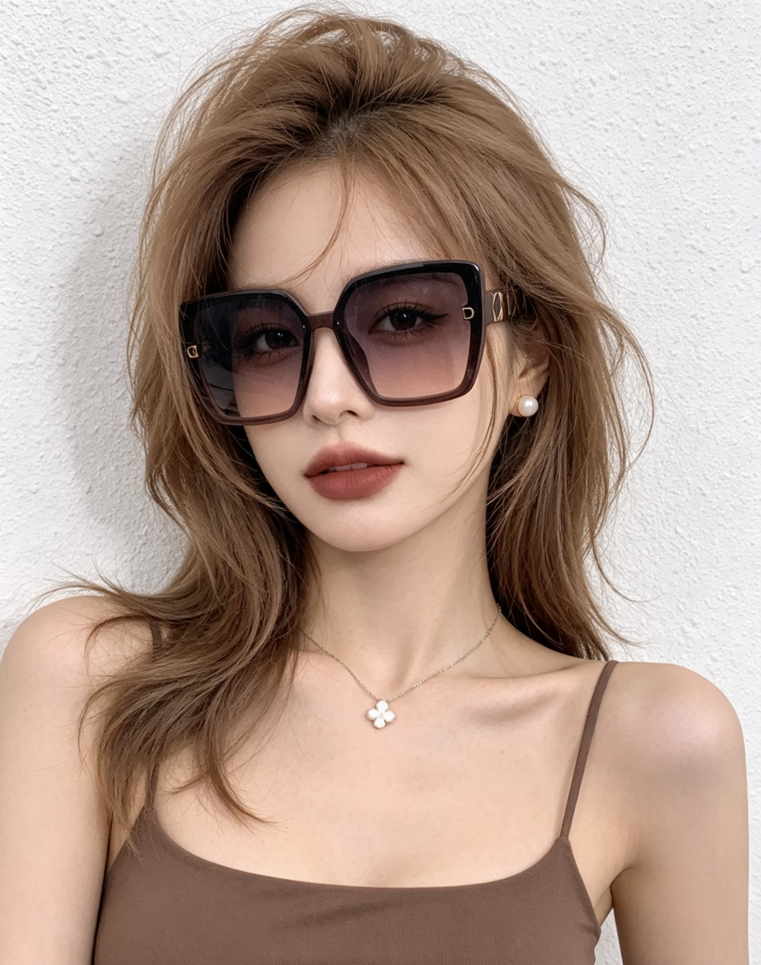 🔺 【DIOR-迪奥】开春新款 潮流爆款 时尚方框偏光太阳镜 高品质 佩戴舒适 网红潮款墨镜 女士高清加