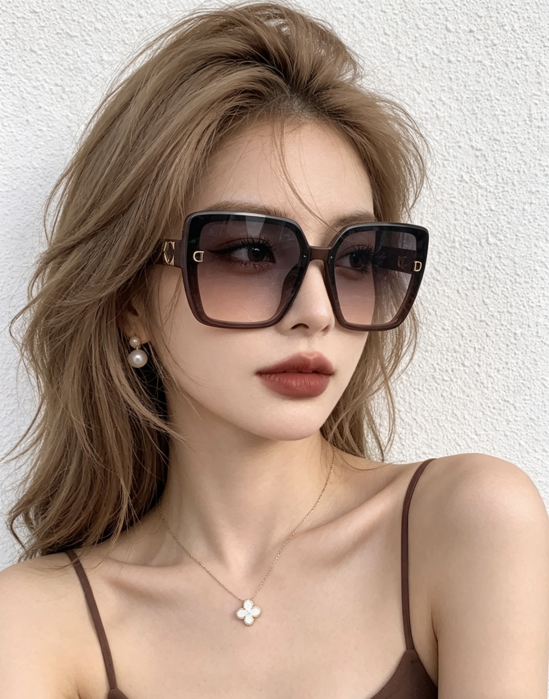 🔺 【DIOR-迪奥】开春新款 潮流爆款 时尚方框偏光太阳镜 高品质 佩戴舒适 网红潮款墨镜 女士高清加