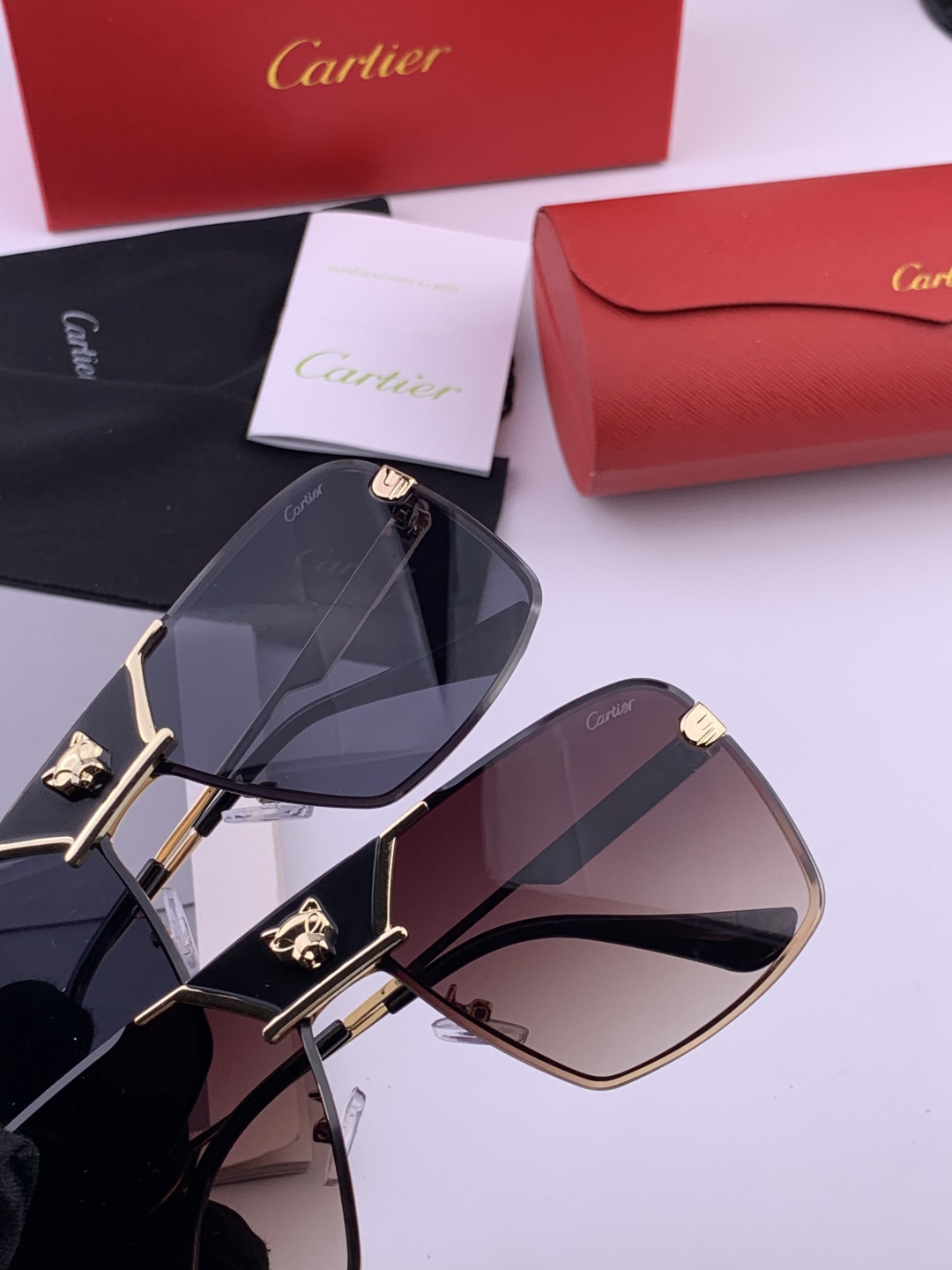 【卡地亚-cartier】 时尚高贵 很美手工🔝🔝高端品质 男女通用太阳眼镜 经典之作 有分量有质感的一
