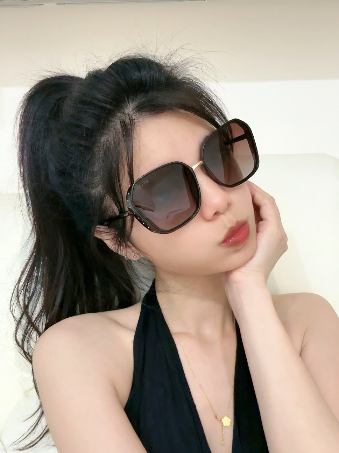 【TR偏光系列】Gucci 经典的方框设计，不挑脸型，无论搭配大衣还是连衣裙都非常显气质偏光镜片预防紫外