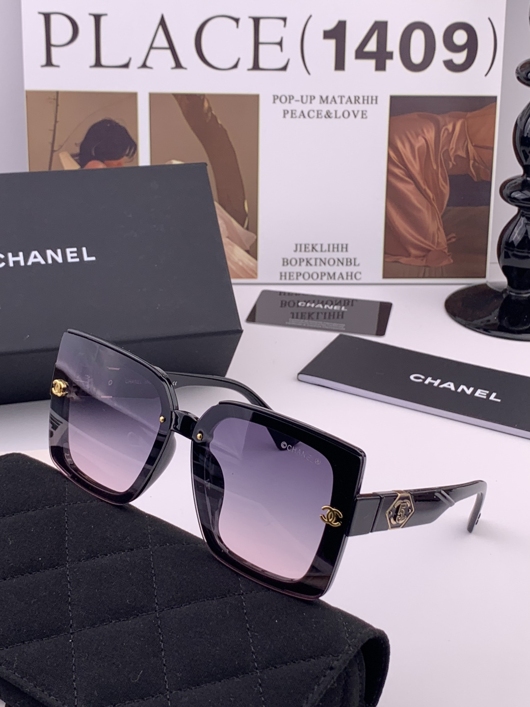 🔺CHANEL🔻官方早春新款，众多明星同款[色]香奈儿‼️‼️新款大框墨镜 ，🌈🌈宝丽来超清太阳镜🔝🔝型