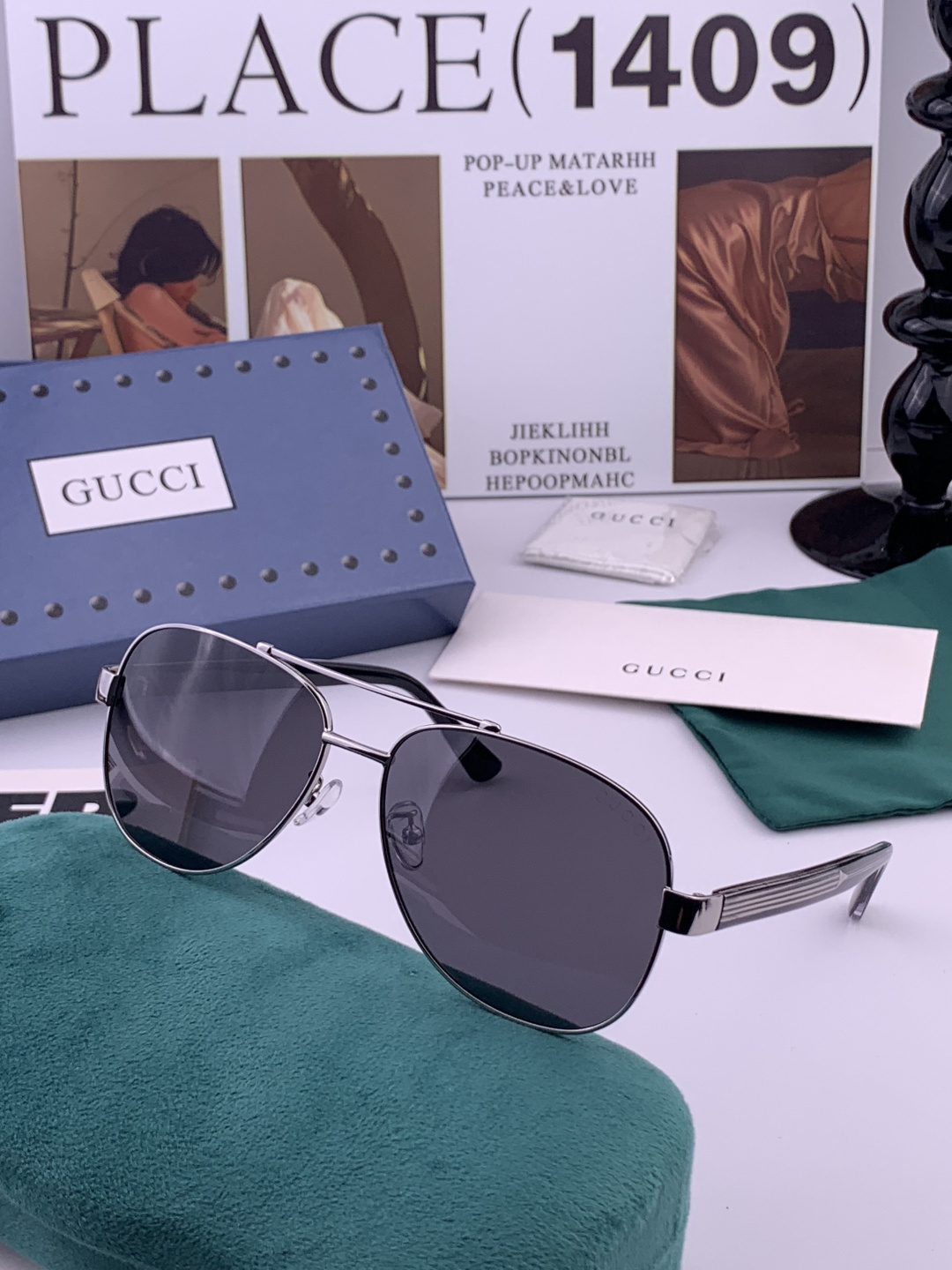 Gucci 。 高品质男女款墨镜 👍 进口宝丽来偏光镜片 。蛤蟆镜 开车钓鱼都可 。百搭显瘦墨镜韩版男士