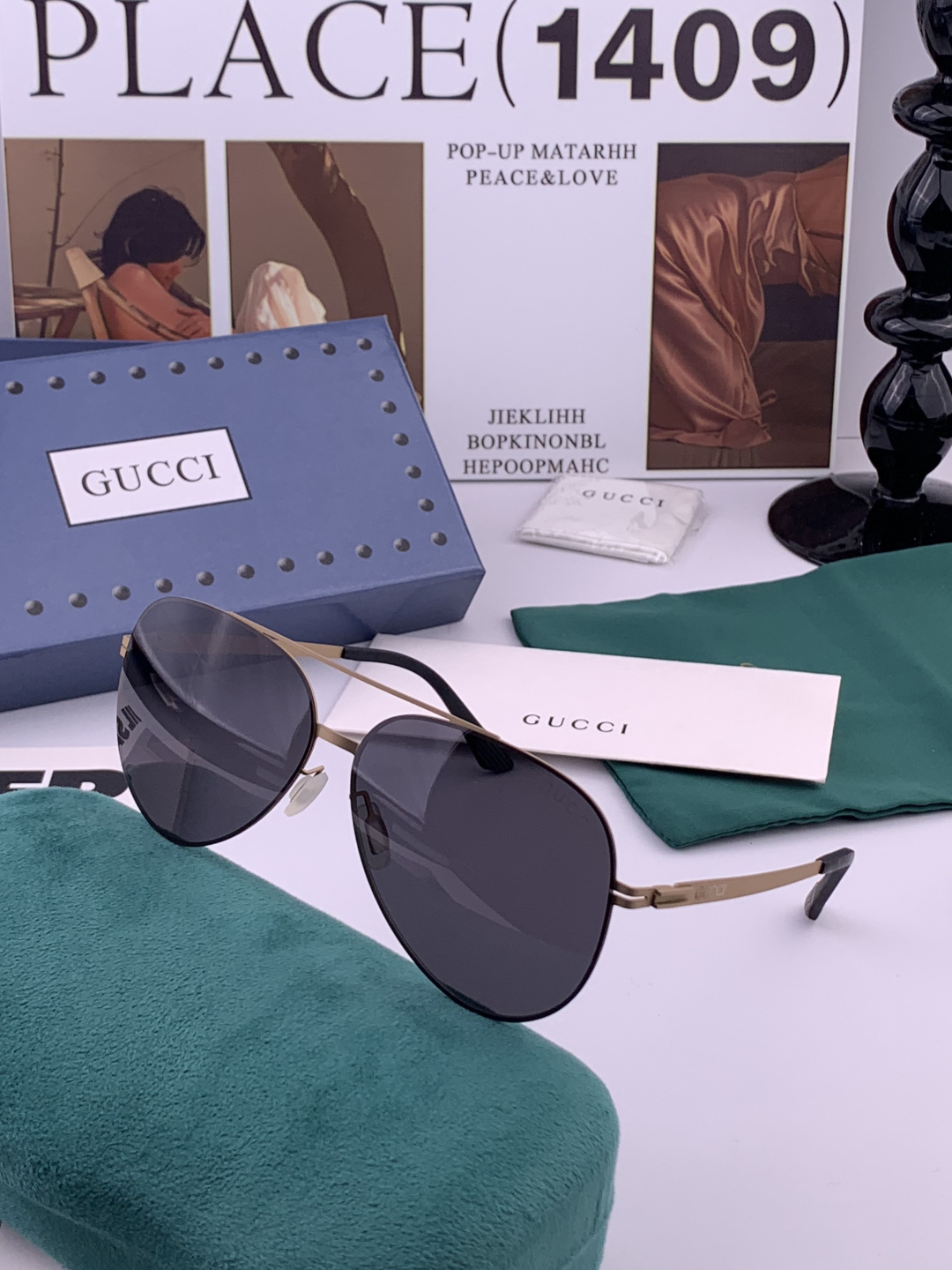 Gucci 春夏新款超轻无螺丝压不坏系列情侣款太阳镜高清尼龙镜片🦅完美品质，适合各种脸型，经典太阳镜亮相
