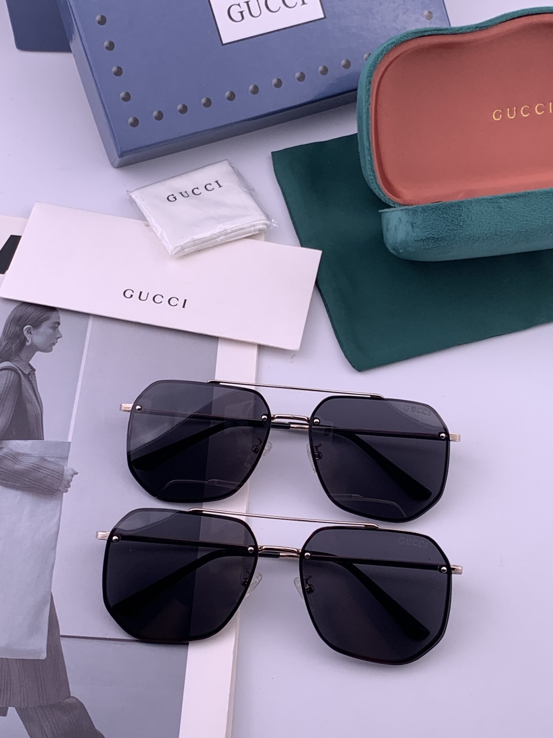 GUCCI 官网同步。 高品质男女款墨镜 👍 进口宝丽来偏光镜片 。蛤蟆镜 开车钓鱼都可 。型号：G03