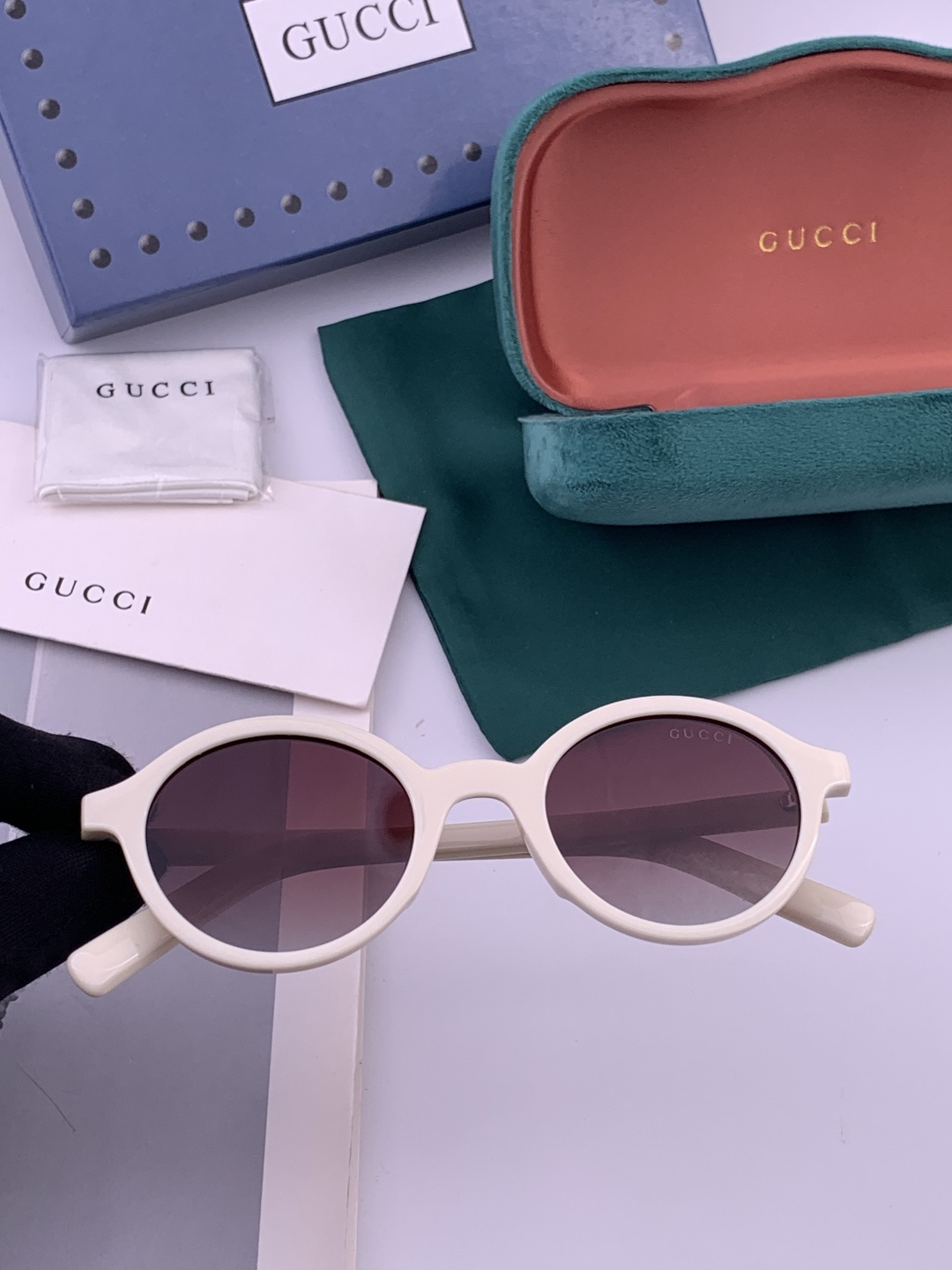 🔺 【GUCCI-偏光太阳镜】开春新款 潮流爆款 时尚圆框偏光太阳镜 高品质 佩戴舒适 网红潮款墨镜 女