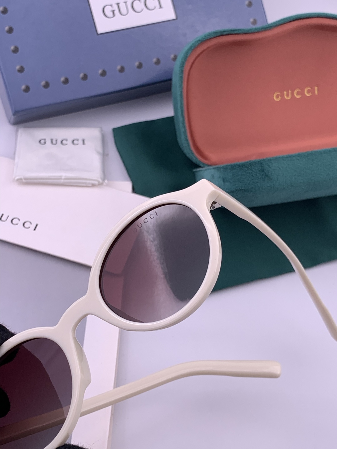 🔺 【GUCCI-偏光太阳镜】开春新款 潮流爆款 时尚圆框偏光太阳镜 高品质 佩戴舒适 网红潮款墨镜 女