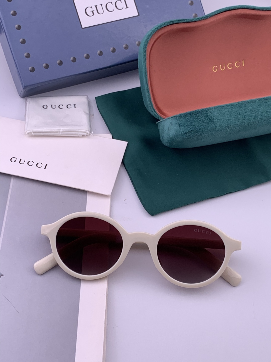 🔺 【GUCCI-偏光太阳镜】开春新款 潮流爆款 时尚圆框偏光太阳镜 高品质 佩戴舒适 网红潮款墨镜 女