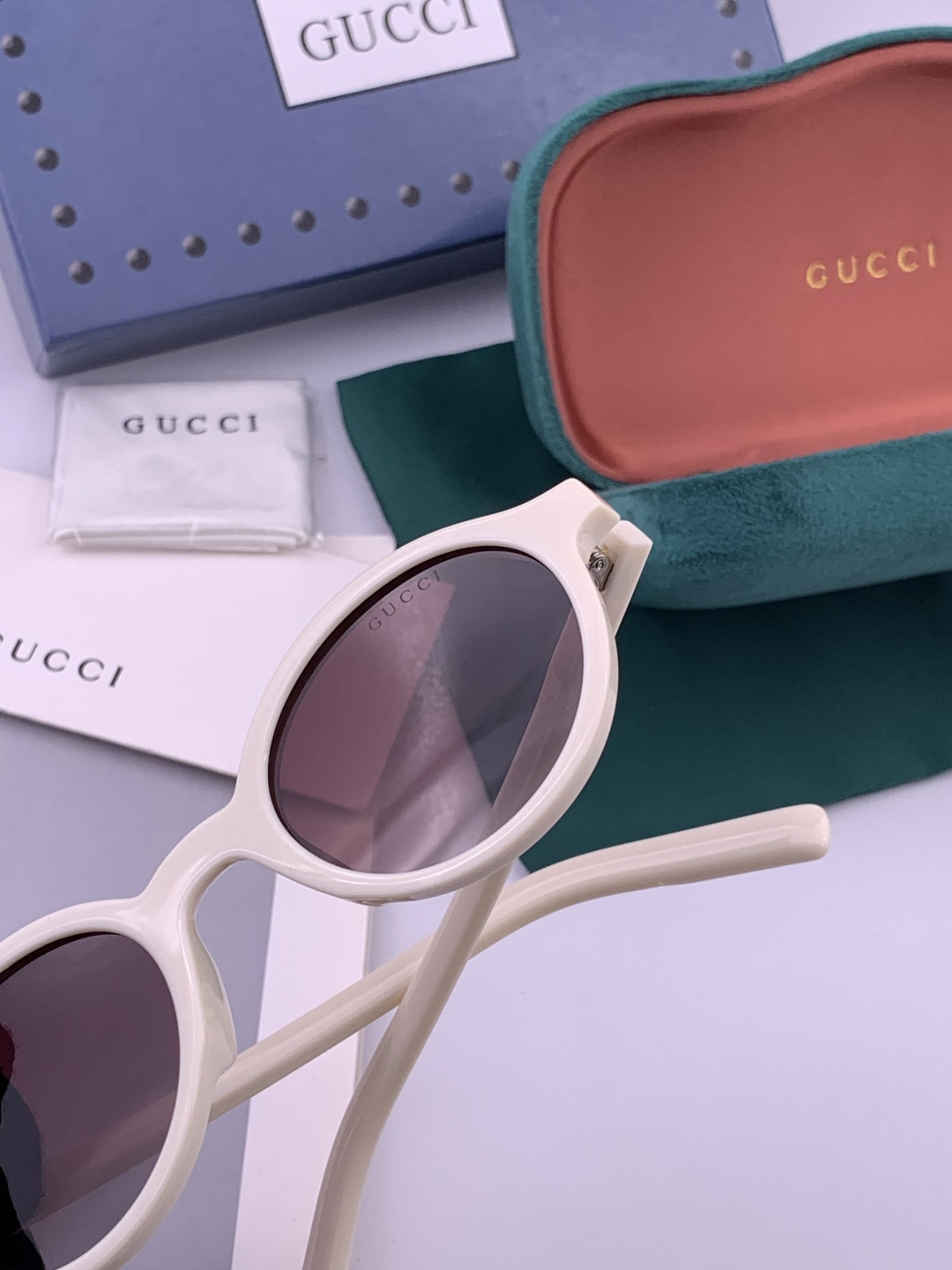 🔺 【GUCCI-偏光太阳镜】开春新款 潮流爆款 时尚圆框偏光太阳镜 高品质 佩戴舒适 网红潮款墨镜 女