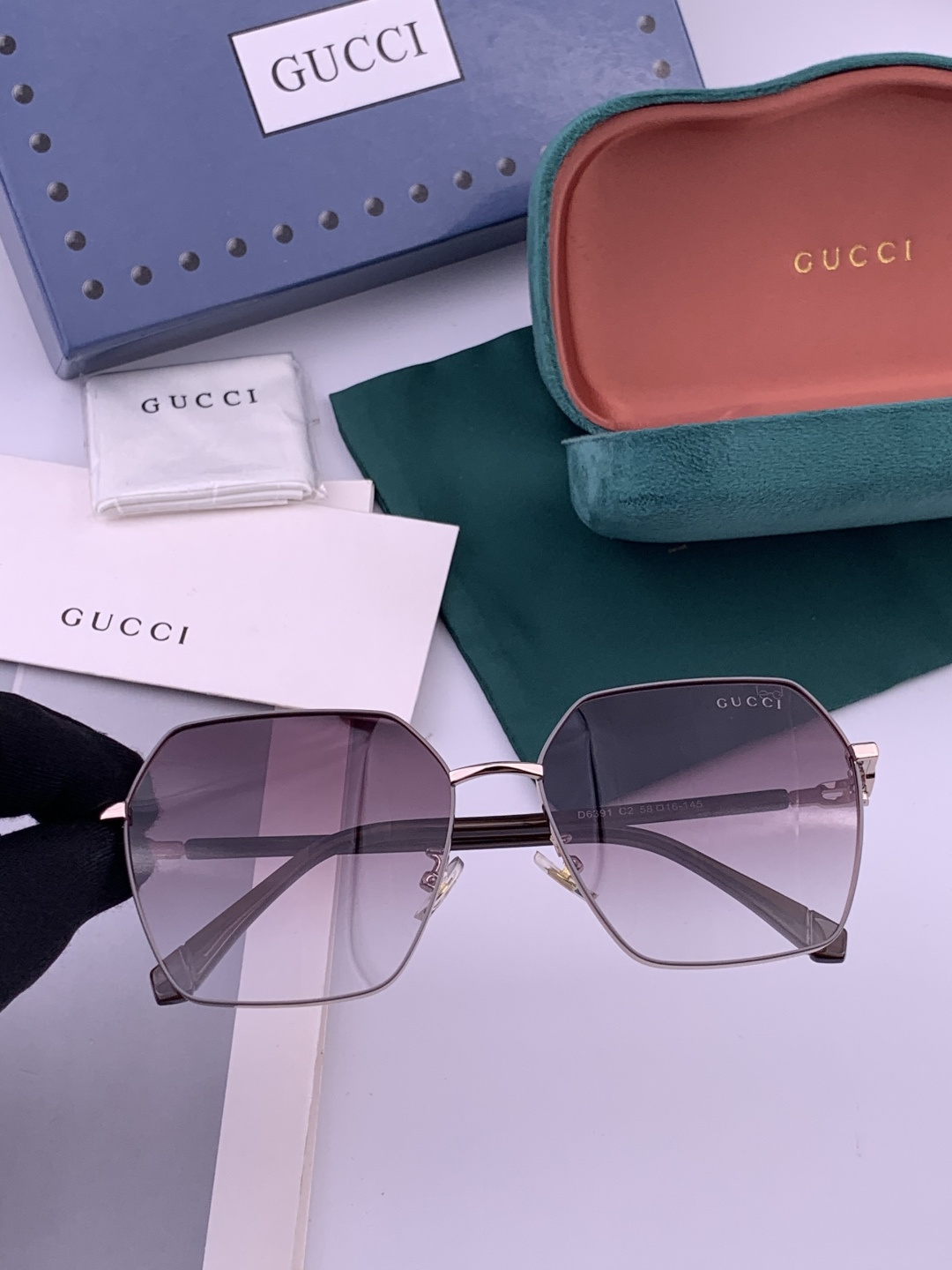 🔺 【GUCCI-偏光太阳镜】开春新款 潮流爆款 时尚圆框偏光太阳镜 高品质 佩戴舒适 网红潮款墨镜 女