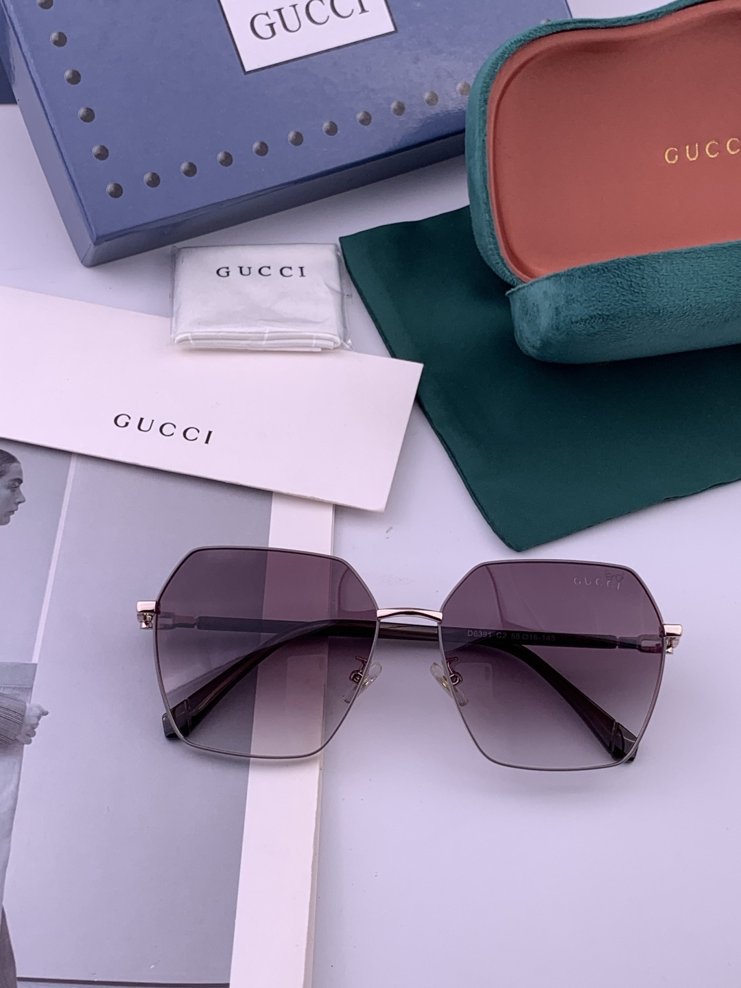 🔺 【GUCCI-偏光太阳镜】开春新款 潮流爆款 时尚圆框偏光太阳镜 高品质 佩戴舒适 网红潮款墨镜 女