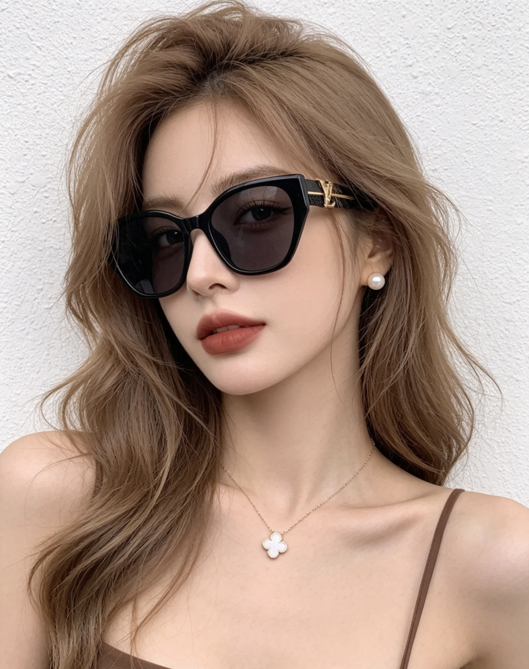 LV 开春新款 潮流爆款 时尚方框太阳镜 高品质 佩戴舒适 网红潮款墨镜 型号L4550