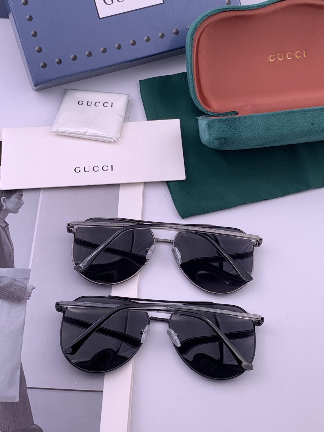 GUCCI-新款情侣款偏光太阳镜、完美品质，独特设计 高品质 高档哑色男仕太阳镜铝镁材质的镜架超轻还防汗
