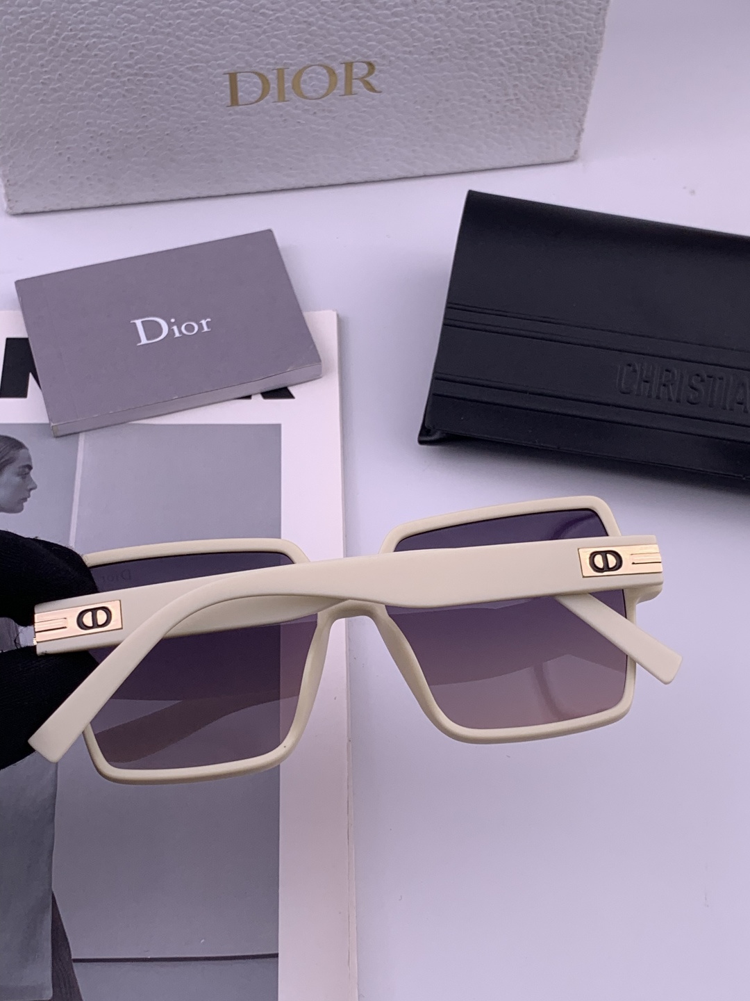 🔺 【DIOR】开春新款 潮流爆款 时尚方框偏光太阳镜 高品质 佩戴舒适 网红潮款墨镜 女士高清加厚偏光