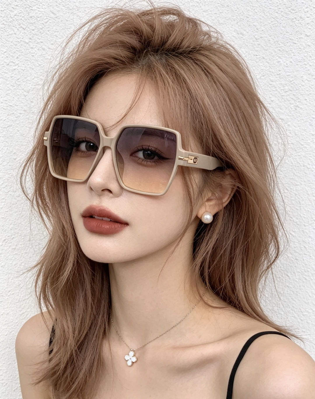 🔺 【DIOR】开春新款 潮流爆款 时尚方框偏光太阳镜 高品质 佩戴舒适 网红潮款墨镜 女士高清加厚偏光